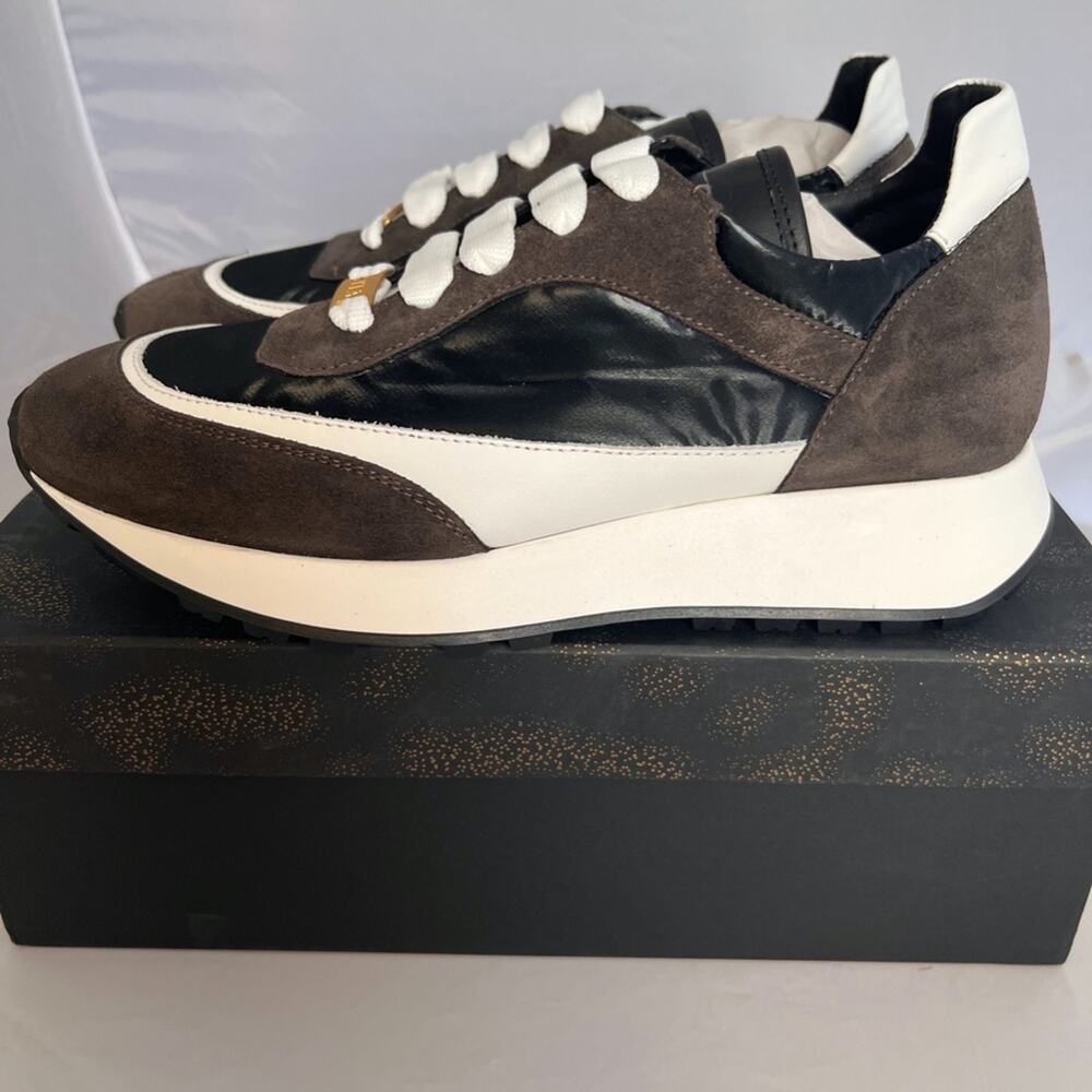 NIB LITA by Ciara Women's Italian Leather Multicolor Trainer Sneakers, Shoes